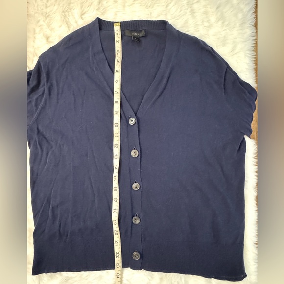 Preloved see Thru/ Sheer J. Crew Fine Cardigan Sweater Size S - Picture 7 of 11
